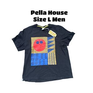 Bonobos Fielder Men's and Big Men's Short Sleeve Graphic Tee Black Onyx Size L